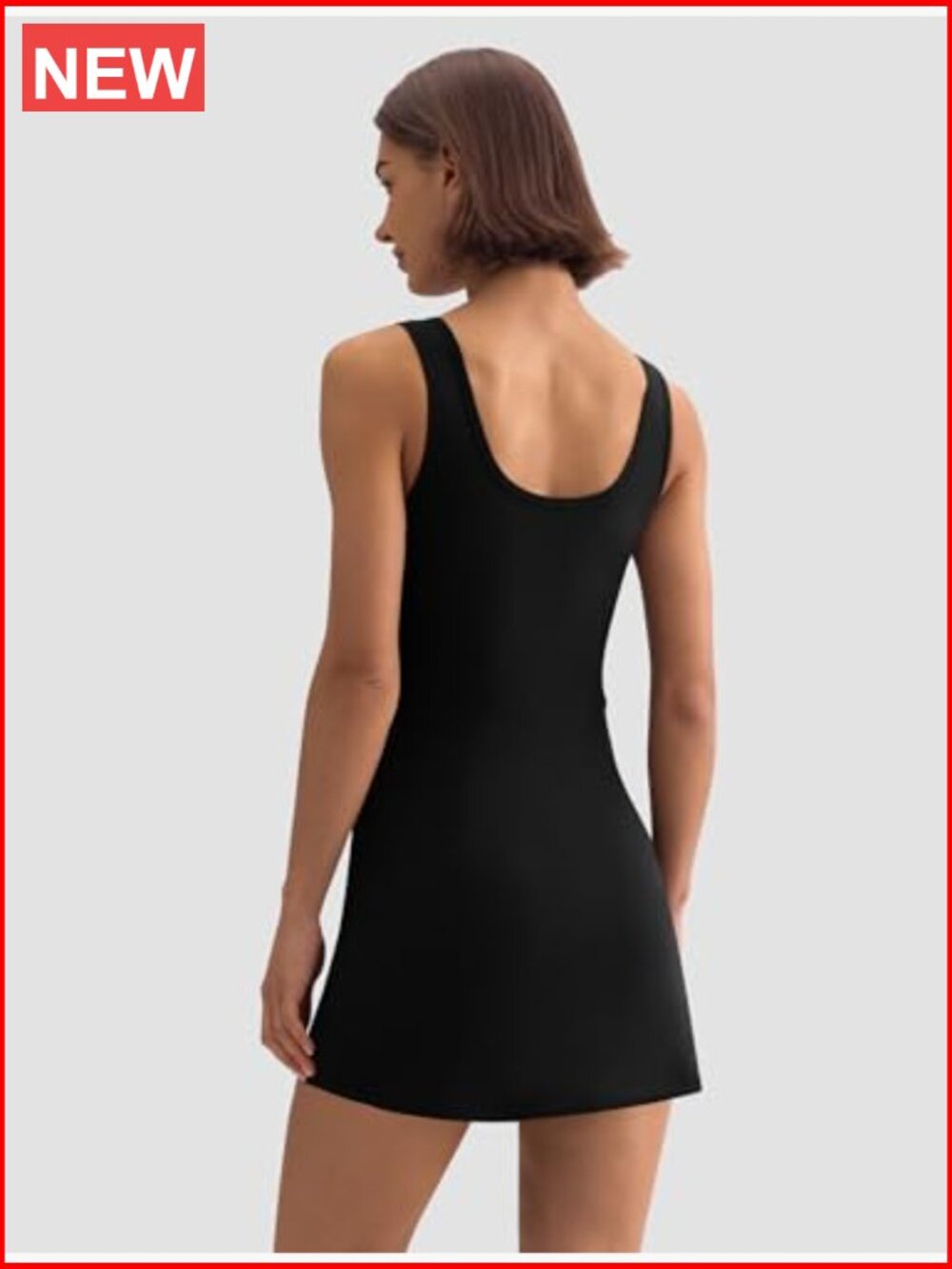 Women's Athletic Dress with Built-in Shorts and Pockets Tennis Golf Workout - Picture 2 of 7